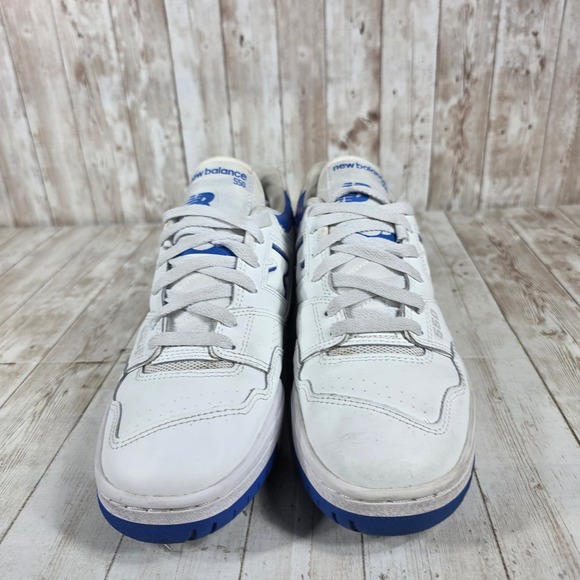 New Balance 550 Men's White Blue Low Top Basketball Sneakers Size 8.5 - Picture 4 of 8